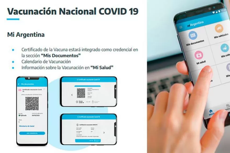 En Mi Argentina se encuentra la credencial digital internacional de vacunación contra el coronavirus