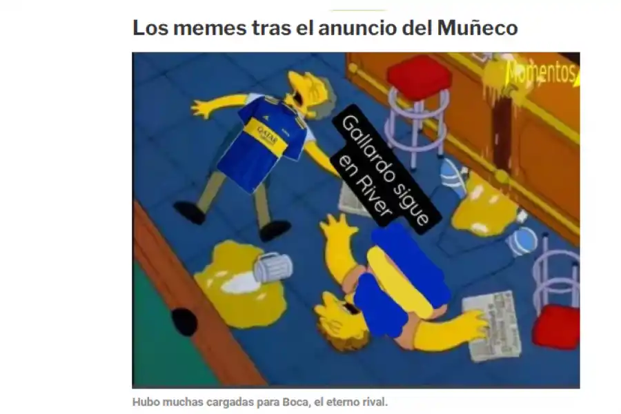 Memes y repercusiones de la continuidad de Gallardo en River
