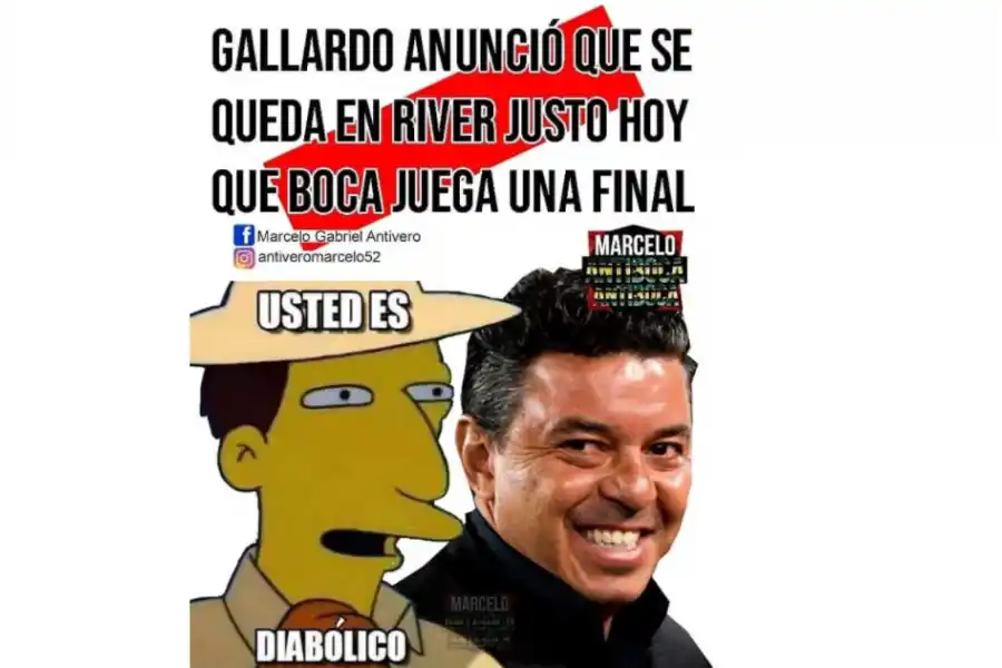 Memes y repercusiones de la continuidad de Gallardo en River