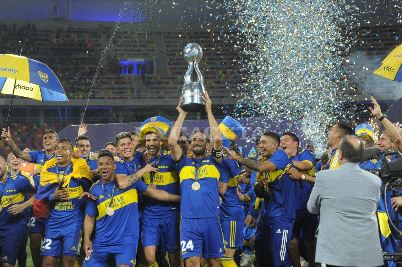 DESCONTROL. Los jugadores de Boca cerraron el año con un título. LA GACETA/FOTO DE FRANCO VERA 