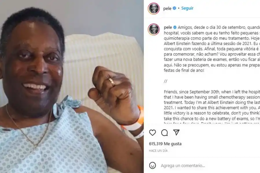 Pelé habló de su estado de salud: ¡No se preocupen!