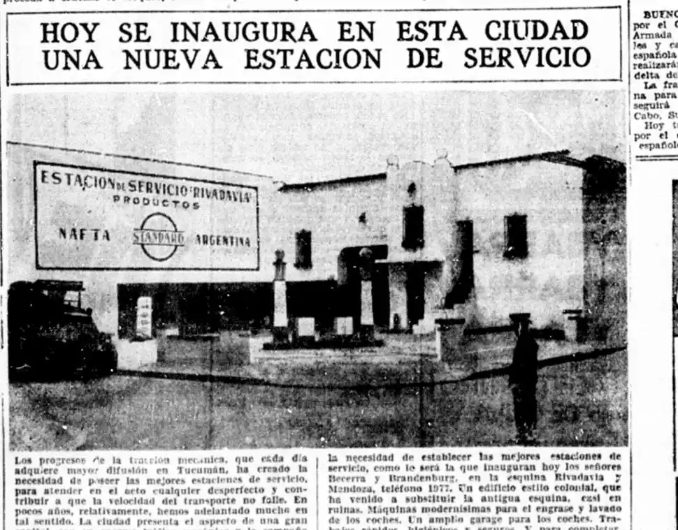 Una estación de servicio en Mendoza y Rivadavia