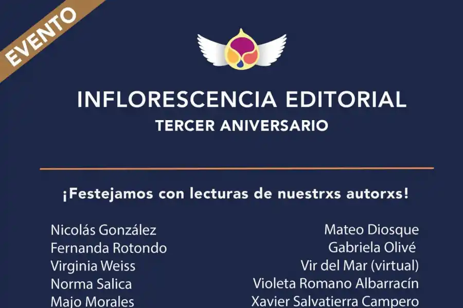 Inflorescencia Editorial festeja 3 años de trayectoria independiente y autogestiva