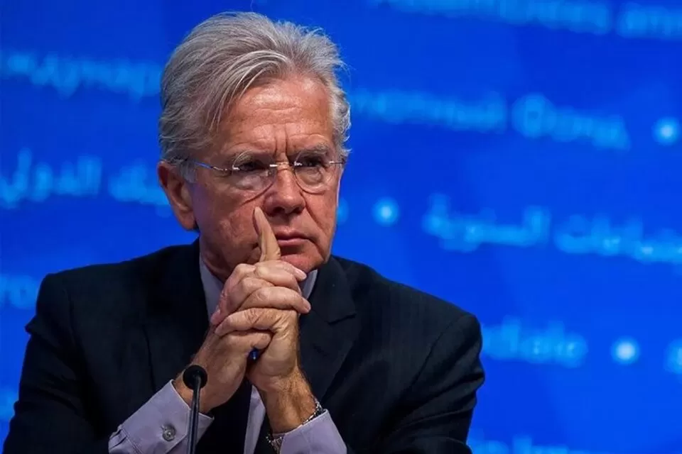 El vocero del Fondo Monetario Internacional (FMI), Gerry Rice. Foto AFP