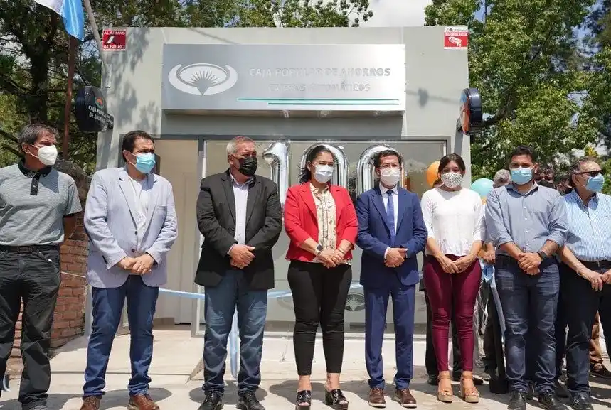 Inauguraron el cajero automático número 100 de la Caja Popular de Ahorros 