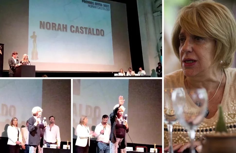 DISTINCIÓN. Los premios Artea de este año llevaron el nombre de Norah Castaldo en reconocimiento a su destacada labor sobre los escenarios. 