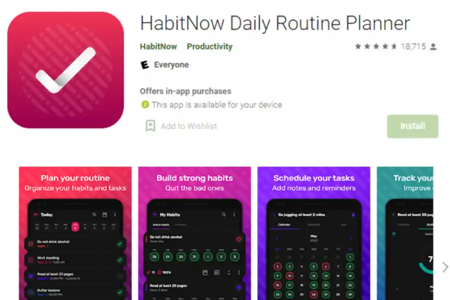 FOTO HabitNow Play Store