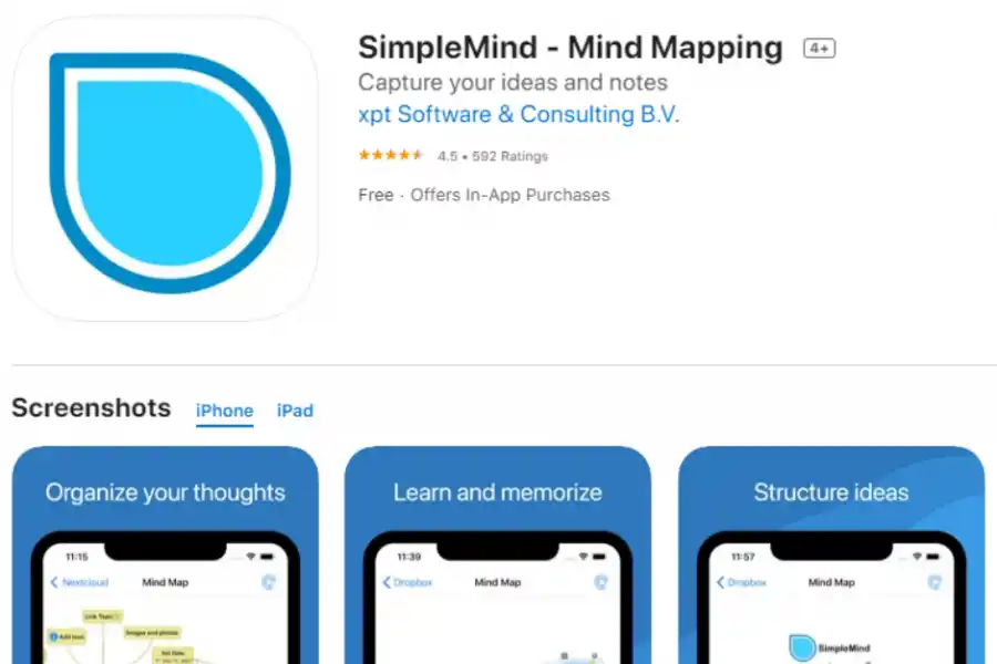 FOTO SimpleMind+ App Store