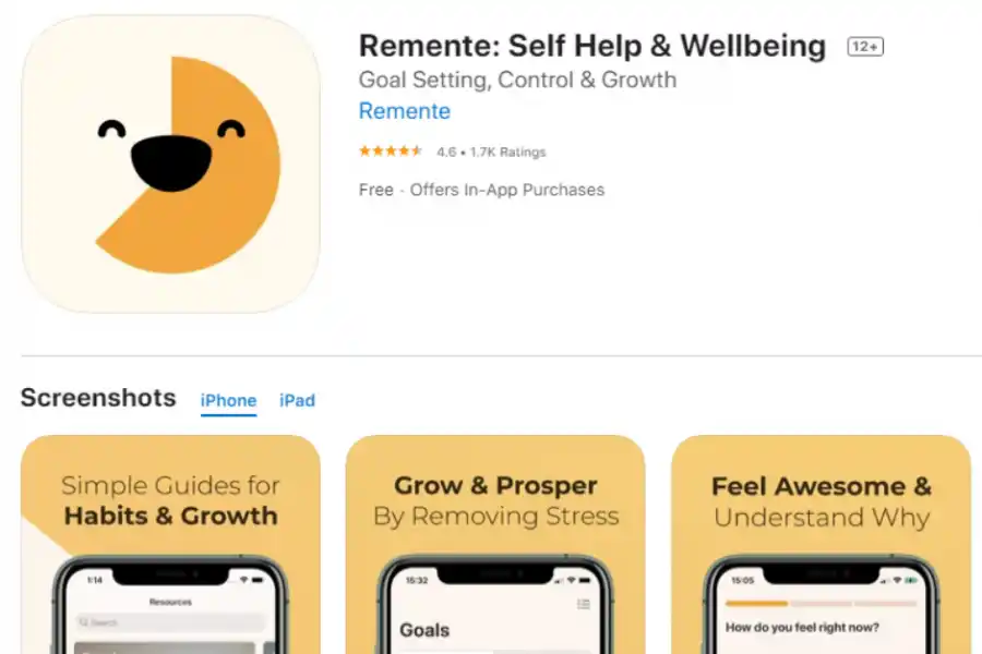 FOTO Remente App Store