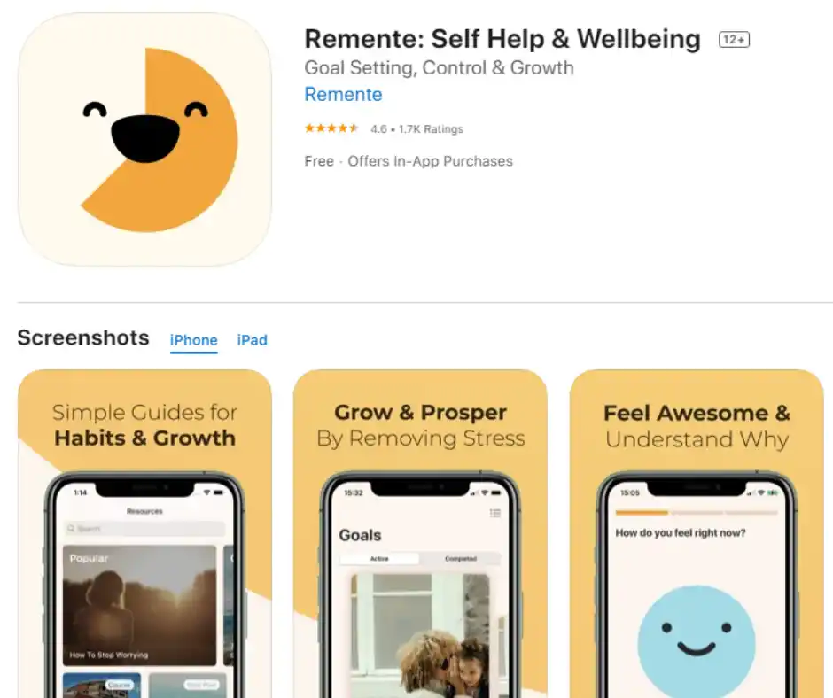 FOTO Remente App Store