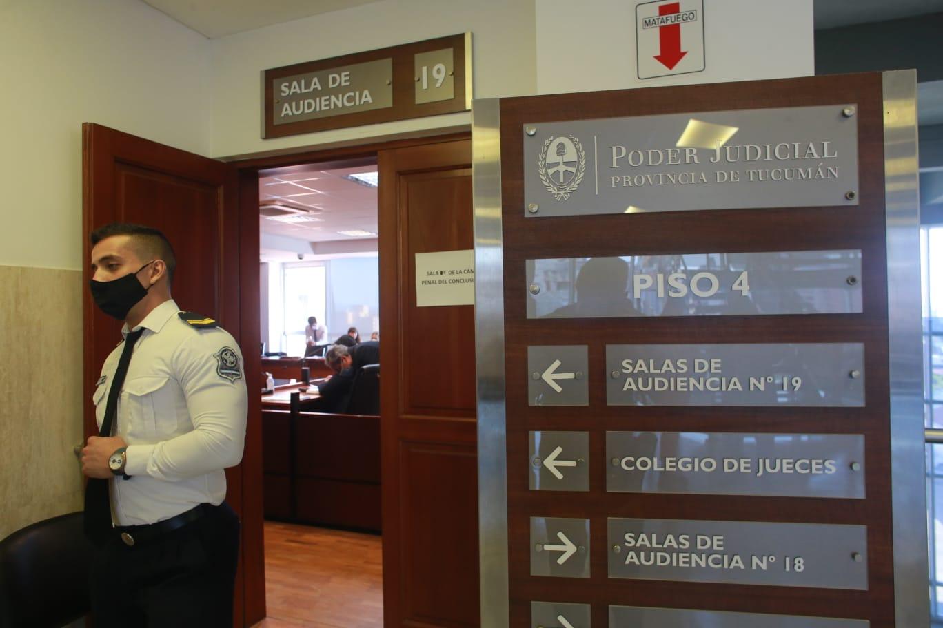 SALA DE AUDIENCIA. Los magistrados a cargo del juicio contra Albaca deliberan en Tribunales. Foto: LA GACETA / Juan Pablo Sánchez Noli