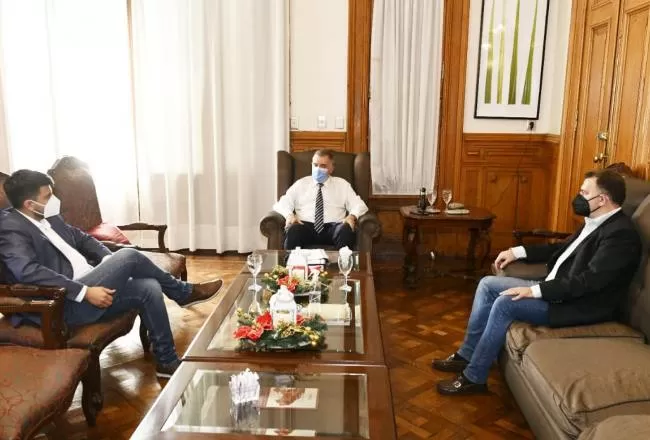 OSVALDO JALDO reunido con el intendente Sebastián Salazar y el legislador Raúl Albarracín