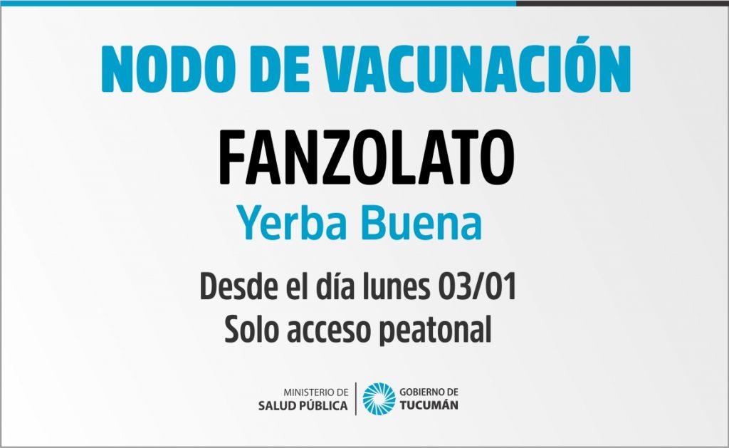 Yerba Buena: A partir del lunes, habrá un cambio clave en el nodo de vacunación de Fanzolato
