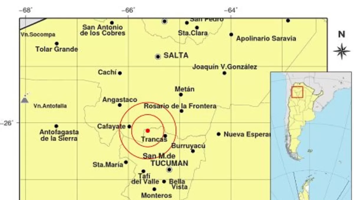 Se registró una nueva réplica del temblor en Trancas