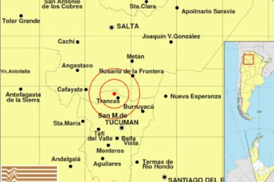 Segundo sismo en Tucumán: Trancas sufre una réplica de magnitud 3.2