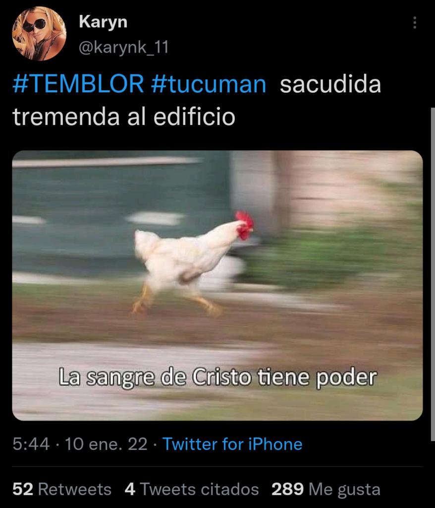 Tembló Tucumán y los memes se esparcieron rápidamente en las redes sociales