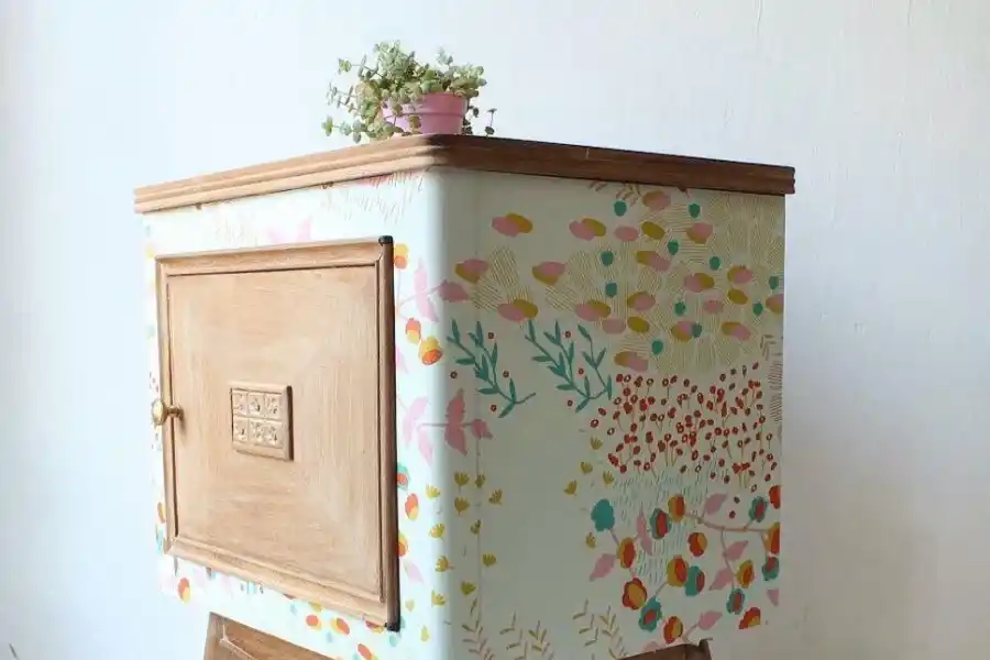 NUEVA VIDA. Uno de los muebles renovados por la habilidosa Eugenia.