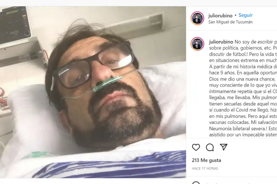 “Aquí estoy, con tres vacunas y neumonía bilateral”: el relato de un periodista tucumano con covid