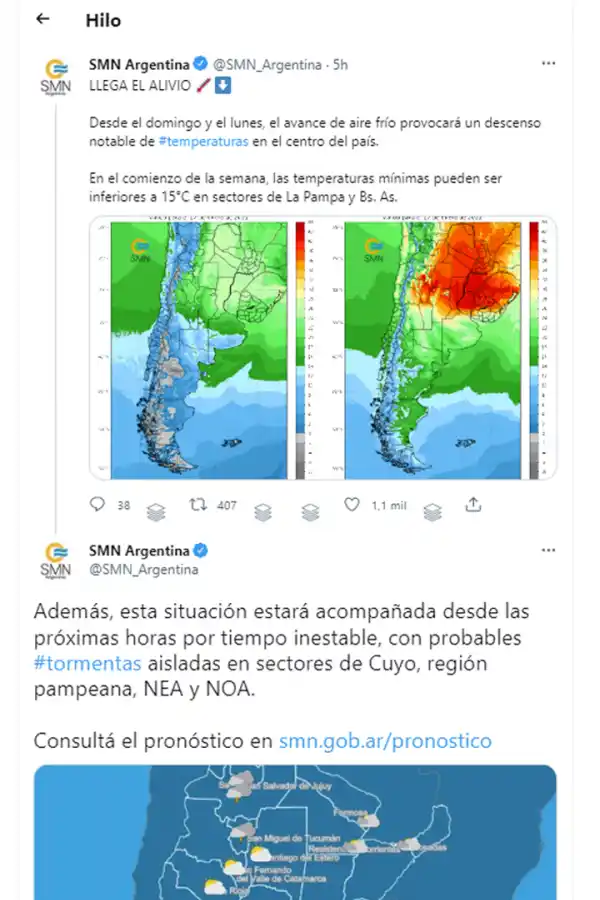 Hasta cuándo seguirá el calor: “llega el alivio”, según el servicio meteorológico nacional