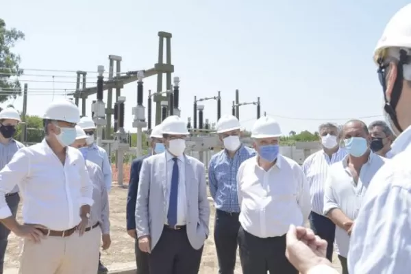 Jaldo supervisó la estación transformadora que se construye en El Manantial