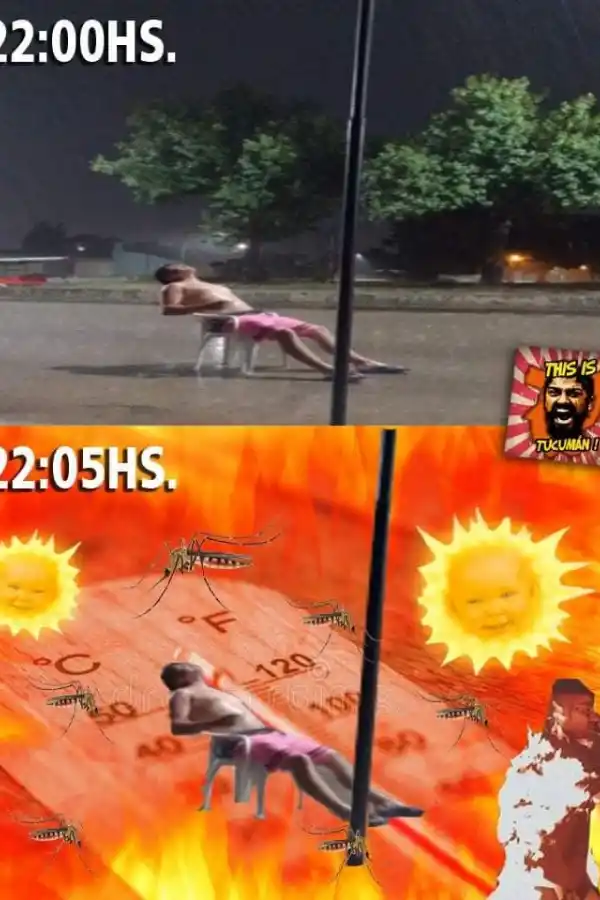 Tucumán, no lo entenderías: Se sacó una foto bajo la lluvia y su imagen se hizo viral