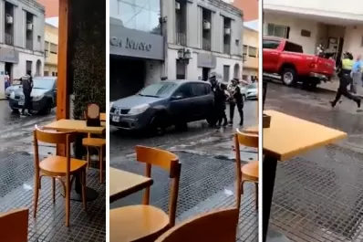 Video: el acusado de apuñalar a su ex pareja casi atropelló a un policía y escapó de un sanatorio