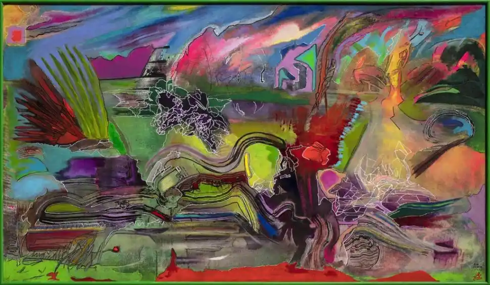 LA OBRA CENTRAL. “Sin-fonía” fue empezada en los 80 por Luis Felipe Yuyo Noé y terminada cuando comenzaba la pandemia de coronavirus.