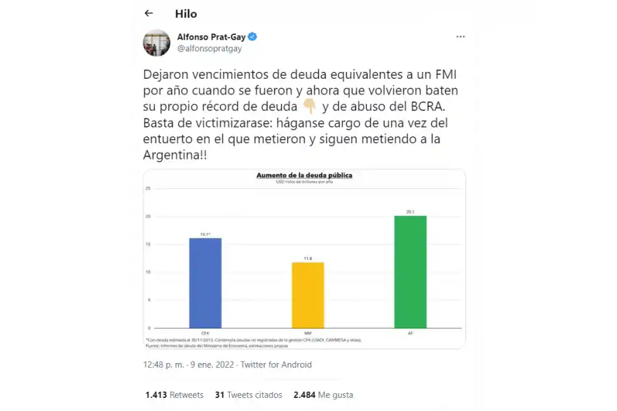 Macri le respondió a Cristina Kirchner, asegurando que “intentó ordenar el descalabro”