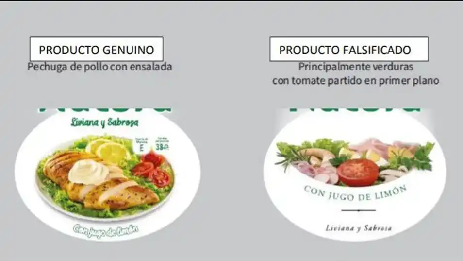 Discrepancia entre el producto original y el falso