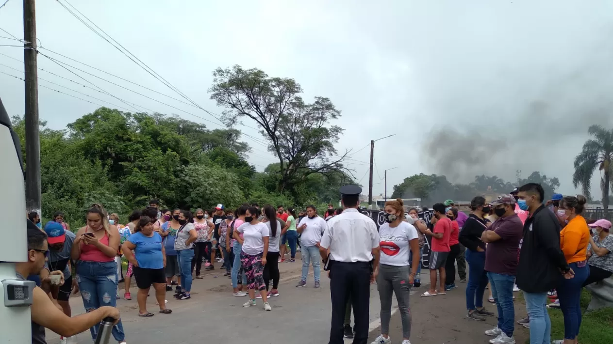 El Polo Obrero realiza una protesta y un corte en Camino del Perú