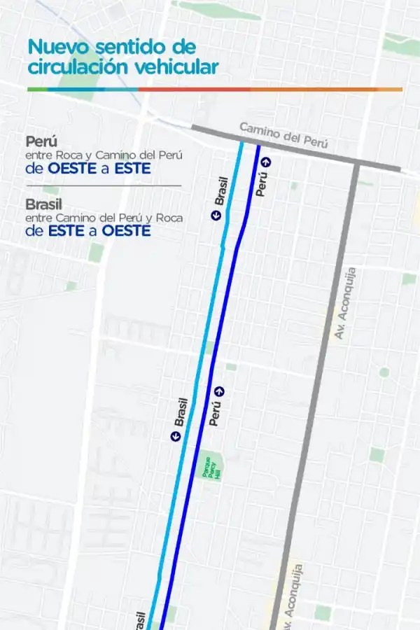 Yerba Buena: las calles Perú y Brasil cambian su sentido de circulación y pasan a ser de mano única