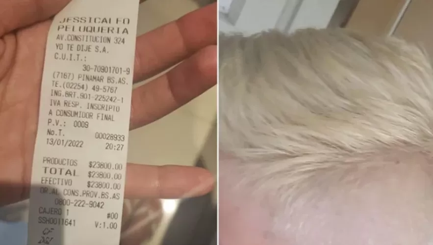 El ticket viral de un joven que fue a una peluquería de la costa y le cobraron $ 23.800