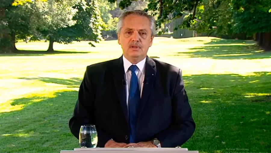 Alberto Fernández . Captura de video