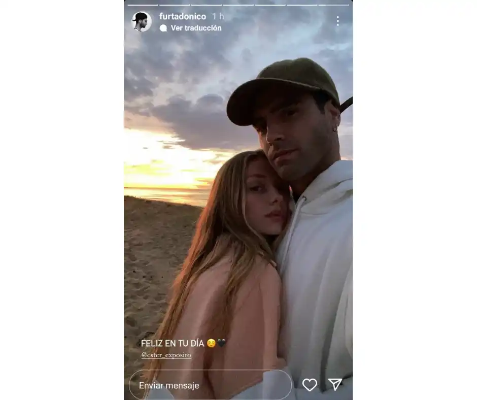 Nicolás Furtado le dedicó un mensaje a Ester Expósito: “Feliz en tu día”