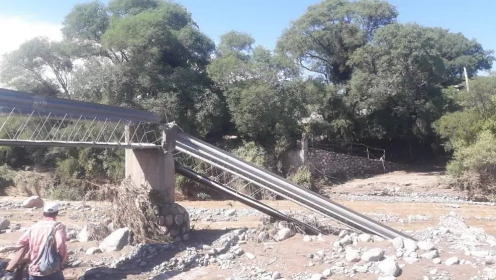 El paisaje fue desolador en los valles por las fuertes lluvias de los últimos meses.