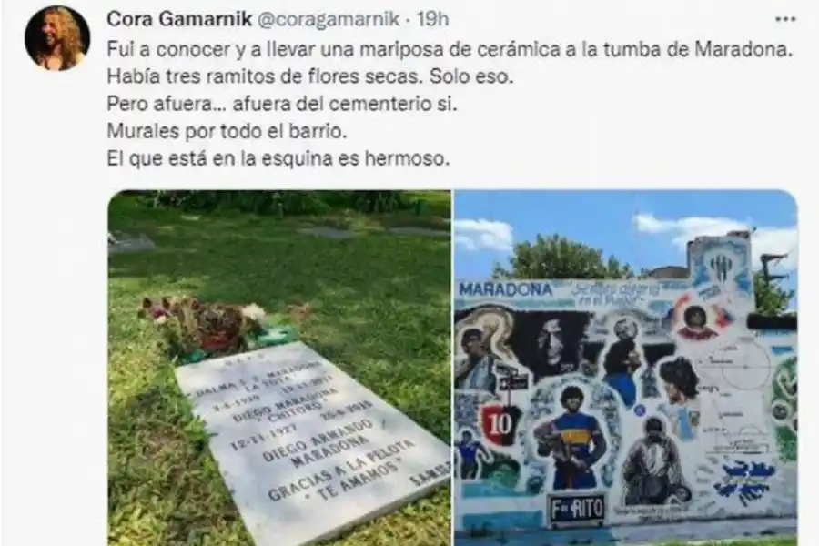 Tras una foto de la lápida de Diego Maradona, denuncian el abandono de su tumba