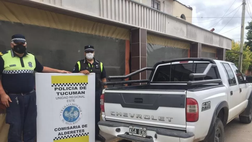 SECUESTRO. La camioneta en la que se habría escapado el conductor.