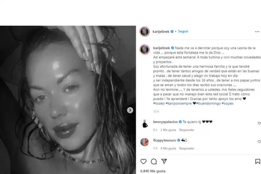 El descargo de Karina Jelinek tras ser estafada: “Nada me va a derrotar porque soy una leona”