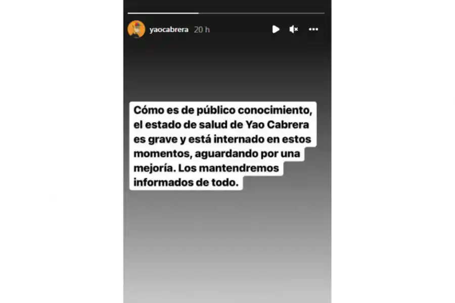 / FOTO Instagram @yaocabrera