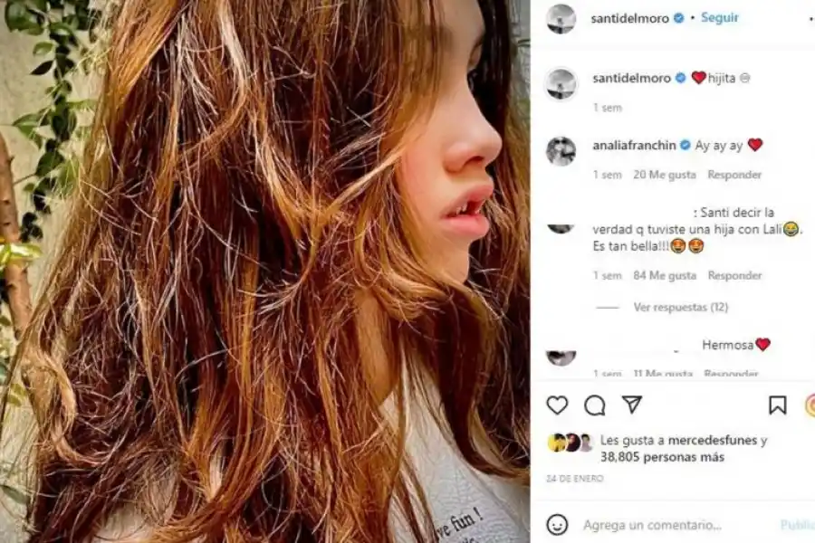 El llamativo parecido entre la hija de Santiago del Moro y Lali Espósito