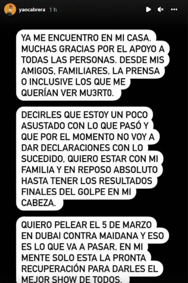 / FOTO captura Instagram @yaocabrera