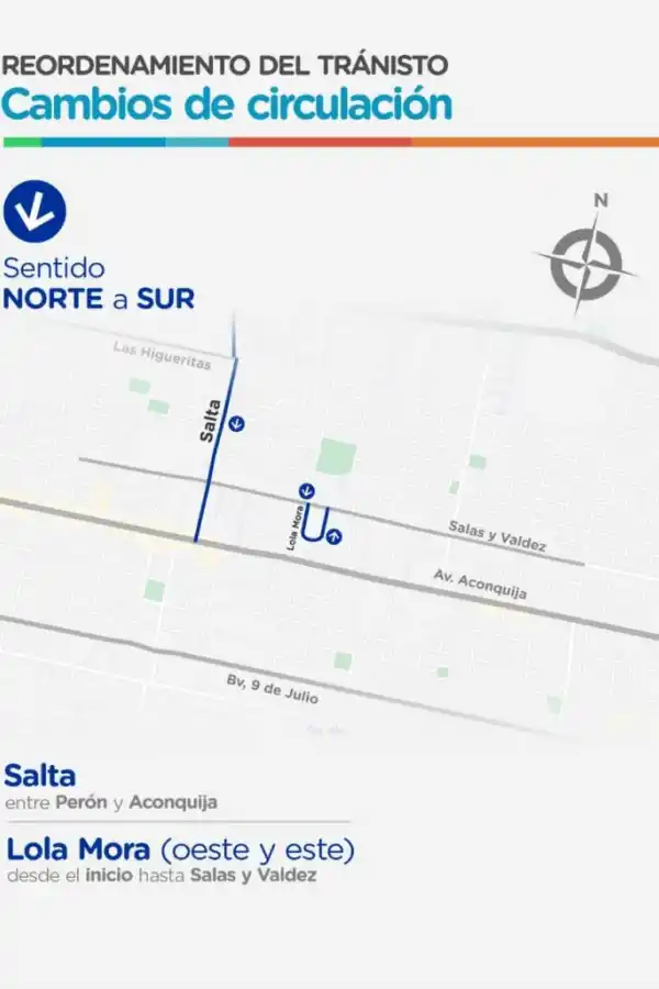 Repasá el nuevo sentido de las calles de Yerba Buena