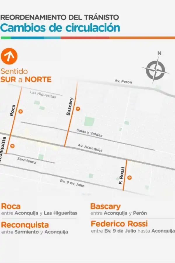 Repasá el nuevo sentido de las calles de Yerba Buena