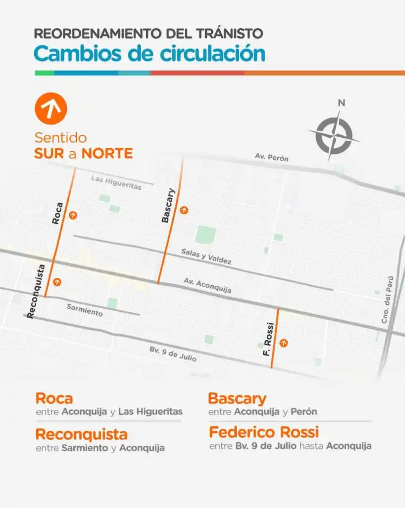 Repasá el nuevo sentido de las calles de Yerba Buena