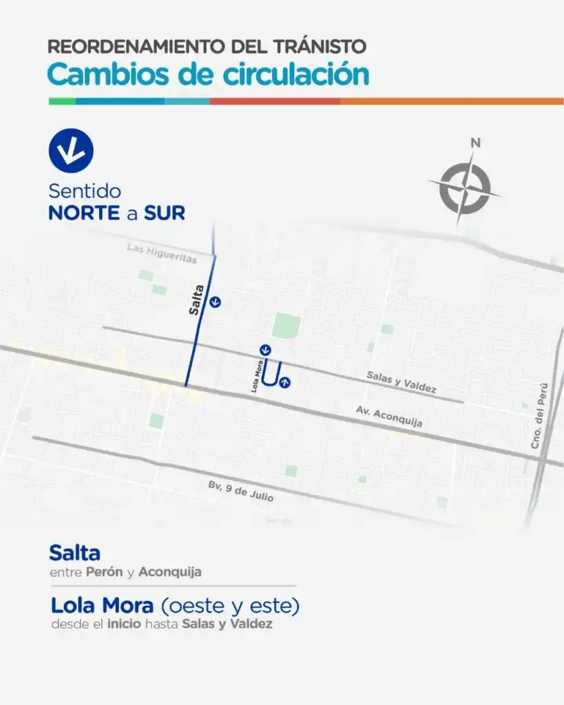 Repasá el nuevo sentido de las calles de Yerba Buena