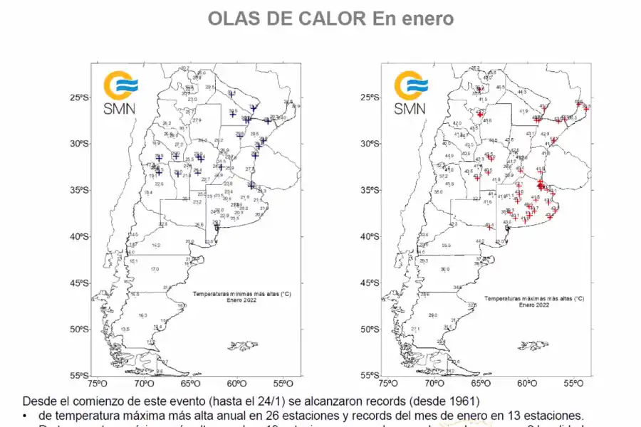 Enero de calor extremo: hubo más de 75 récords de temperatura en la Argentina 