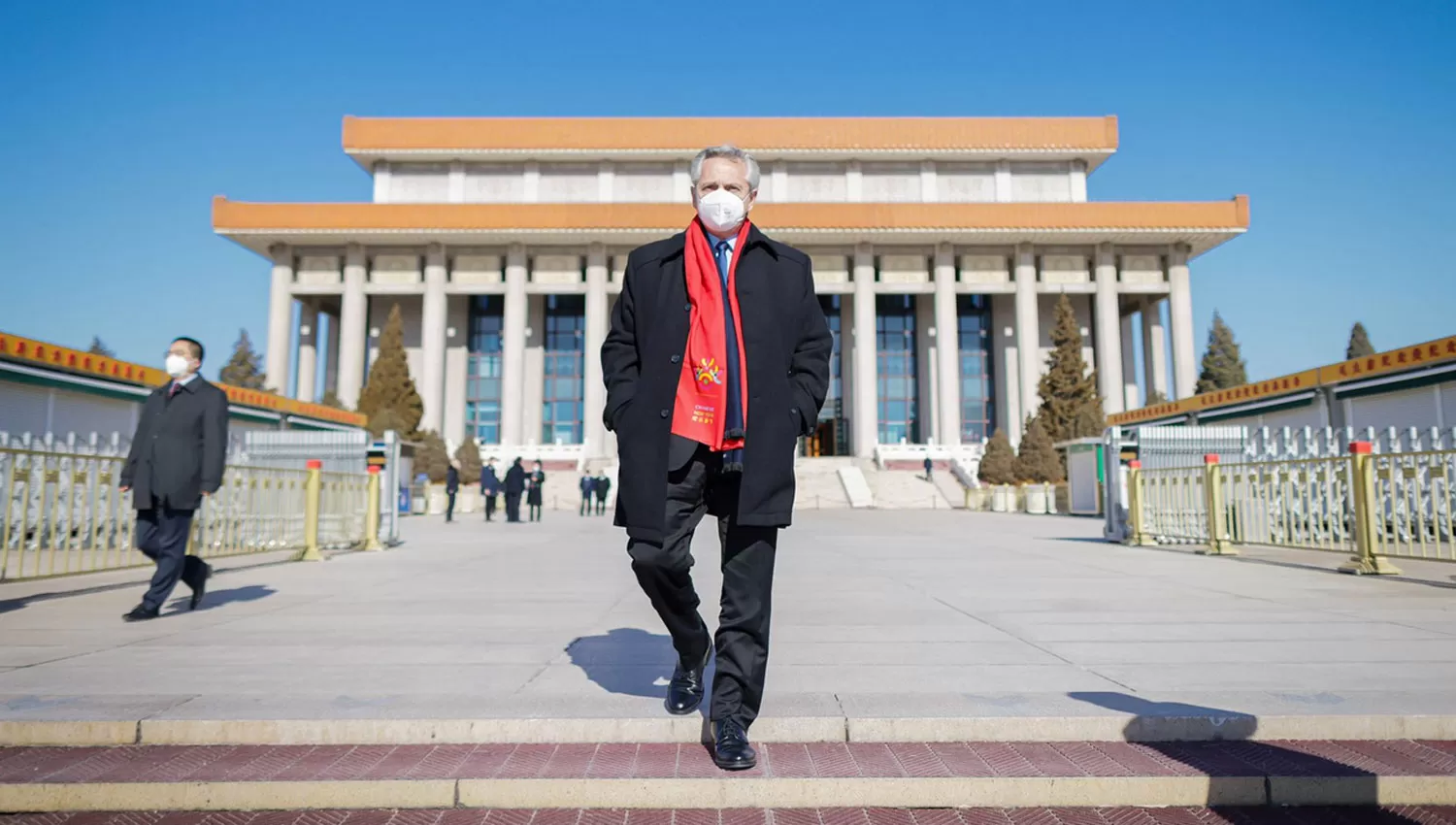 POR CHINA. Alberto Fernández visitó diferentes monumentos históricos en la ciudad de Beijing.