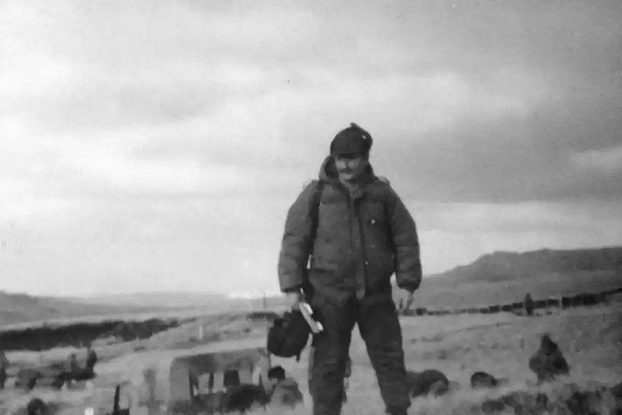 EL MAYOR OSCAR JAIMET EN SUELO MALVINENSE.