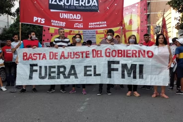 MANIFESTACIÓN. La principal consigna de la marcha será el repudio al acuerdo con el FMI. Foto: Prensa Partido Obrero