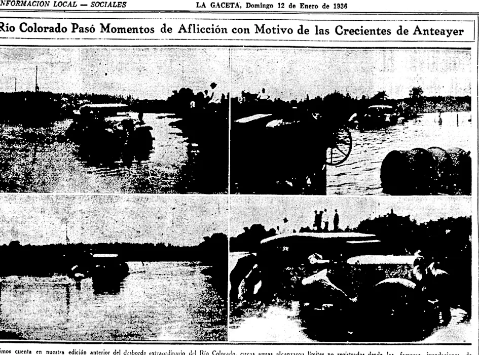  CALLES ANEGADAS. La avenida Avellaneda quedó cubierta de agua al igual que Monteros.  